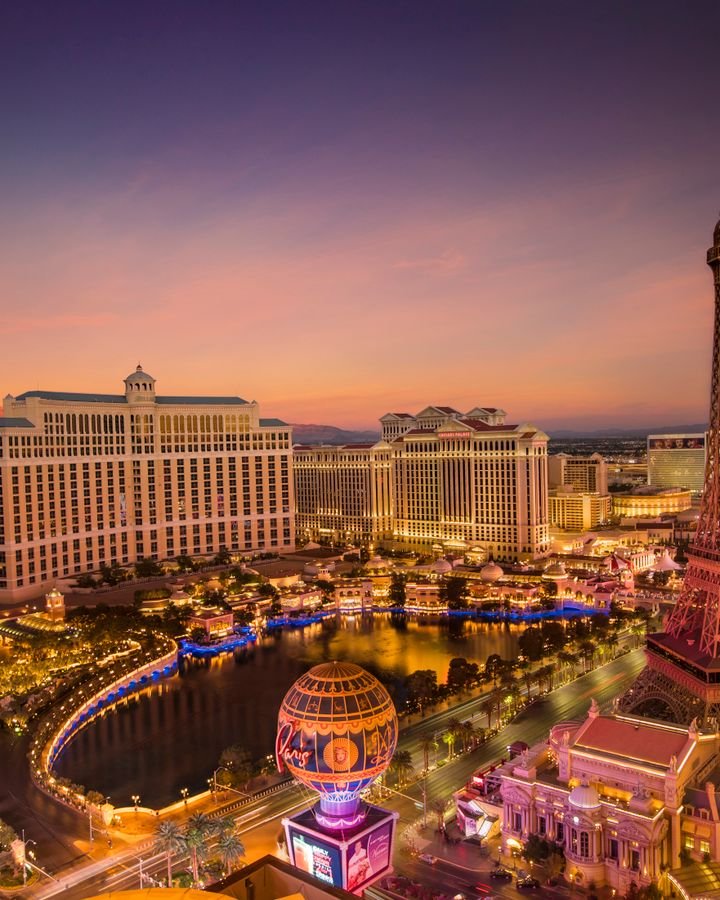 Luces del bulevar de Las Vegas de noche